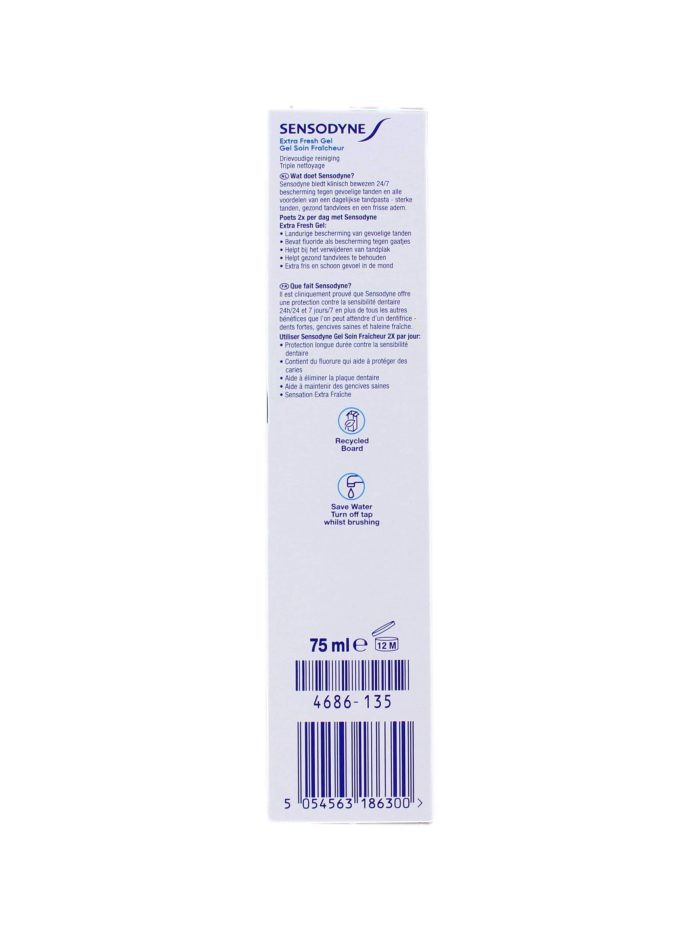 Sensodyne Tandpasta Extra Fresh Gel, 75 ml