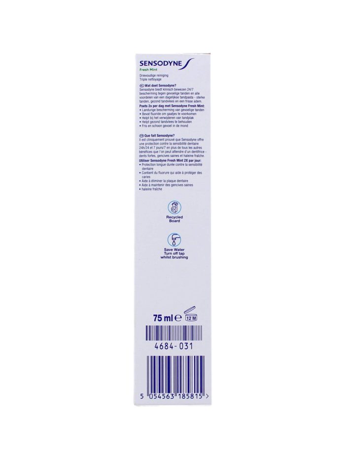 Sensodyne Tandpasta Fresh Mint, 75 ml