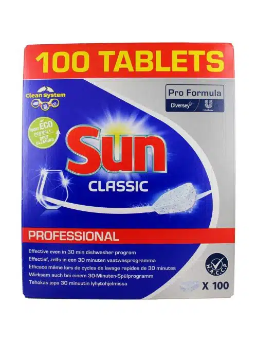 Sun Vaatwastabletten Classic Professional, 100 Stuks