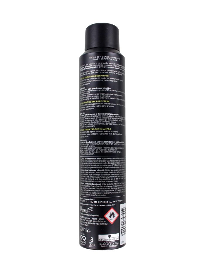 Syoss Droogshampoo Pure Fresh, 200 ml