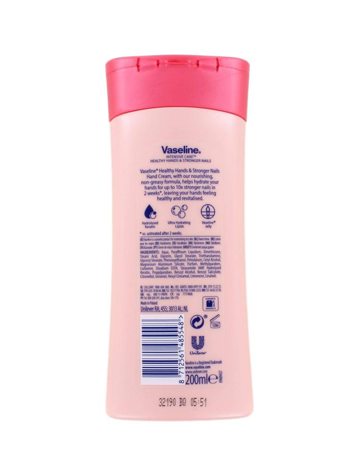 Vaseline Handcreme Intensive Care Healthy Hands Stronger Nails, 200 ml