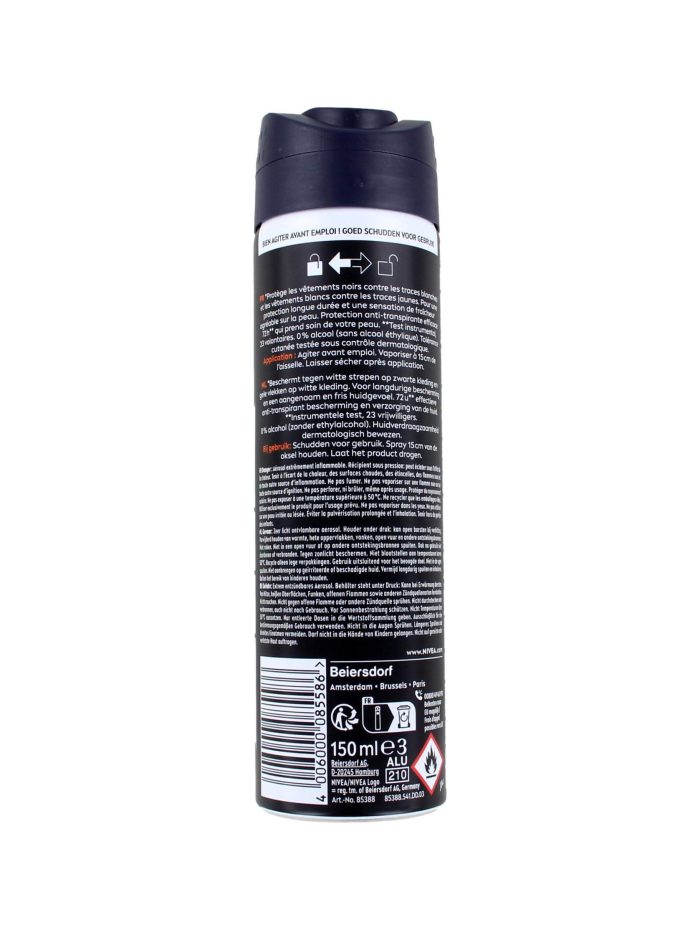 Nivea Men Deodorant Spray Black & White Ultimate Impact, 150 ml