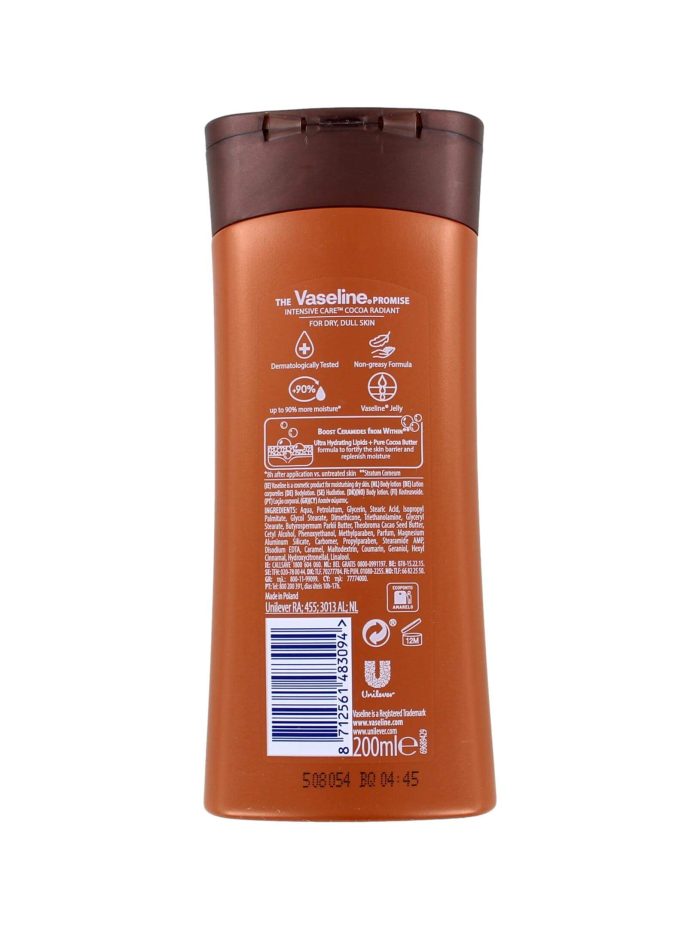 Vaseline Bodylotion Intensive Care Cocoa Radiant 200 ml