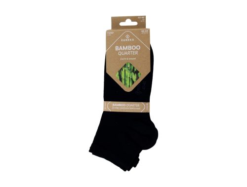 Bamboo Quarter Sokken Zwart 2-pack
