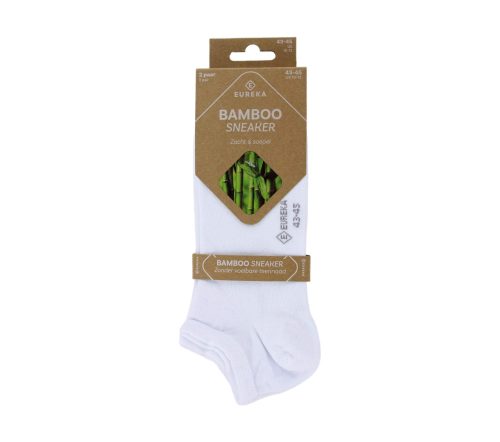 Bamboo Sneaker Sokken Wit 2-pack