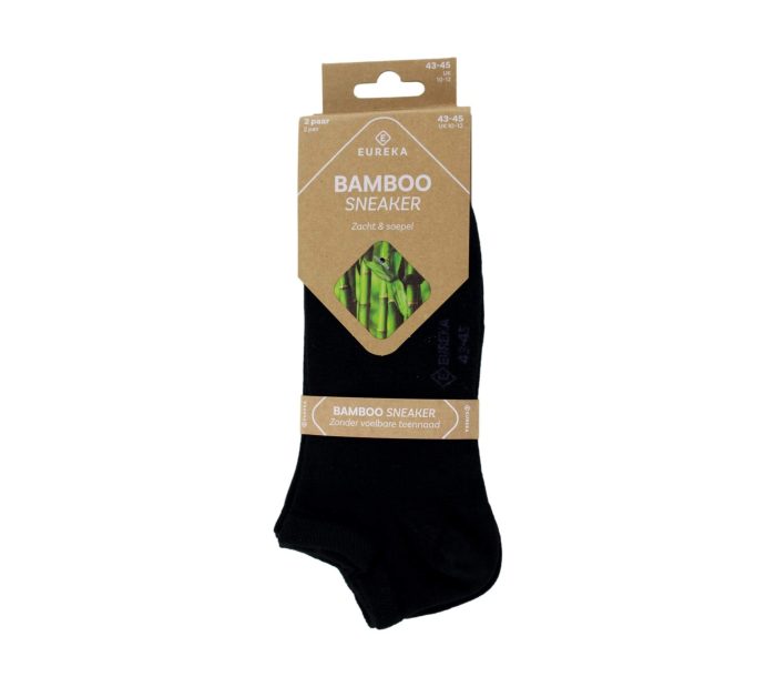 Bamboo Sneaker Sokken Zwart 2-pack