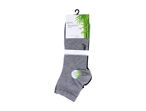 Boru Bamboo Biker Sokken Grijs 2-pack