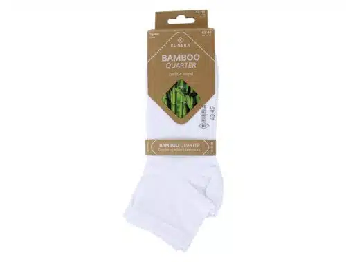 Bamboo Quarter Sokken Wit 2-pack