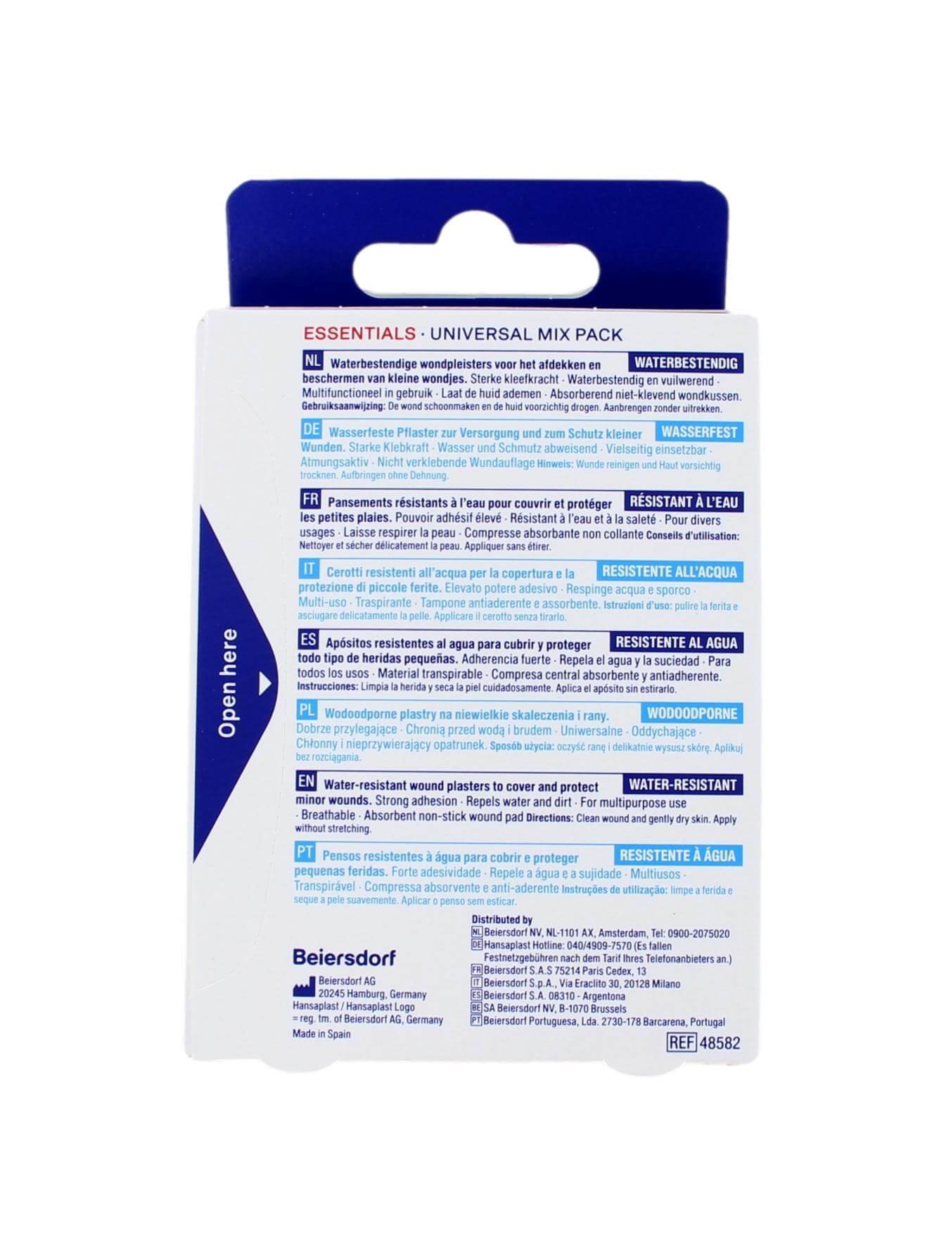 Hansaplast Pleisters Universal Mix Pack, 12 stuks, foto 2 van 2