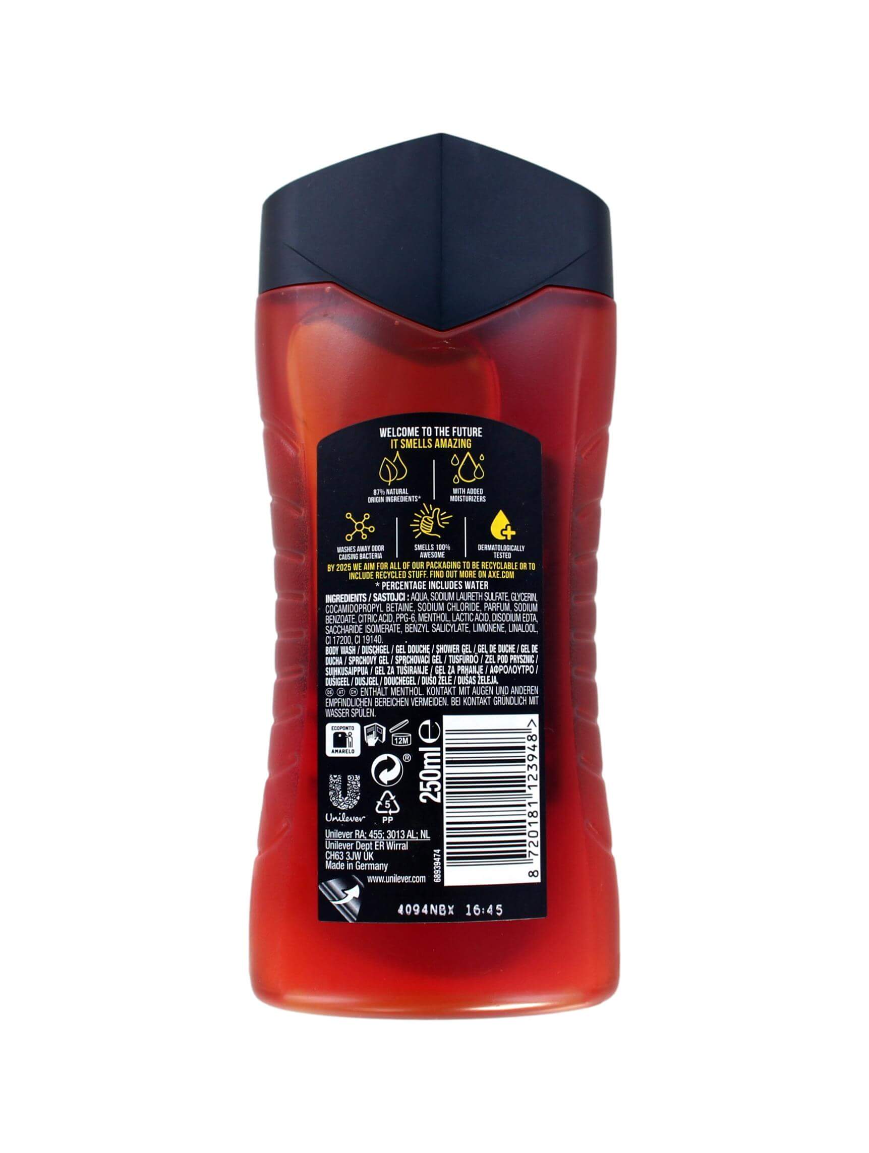 Axe Douchegel Recharge Sport Refresh, 250 ml, foto 2 van 2