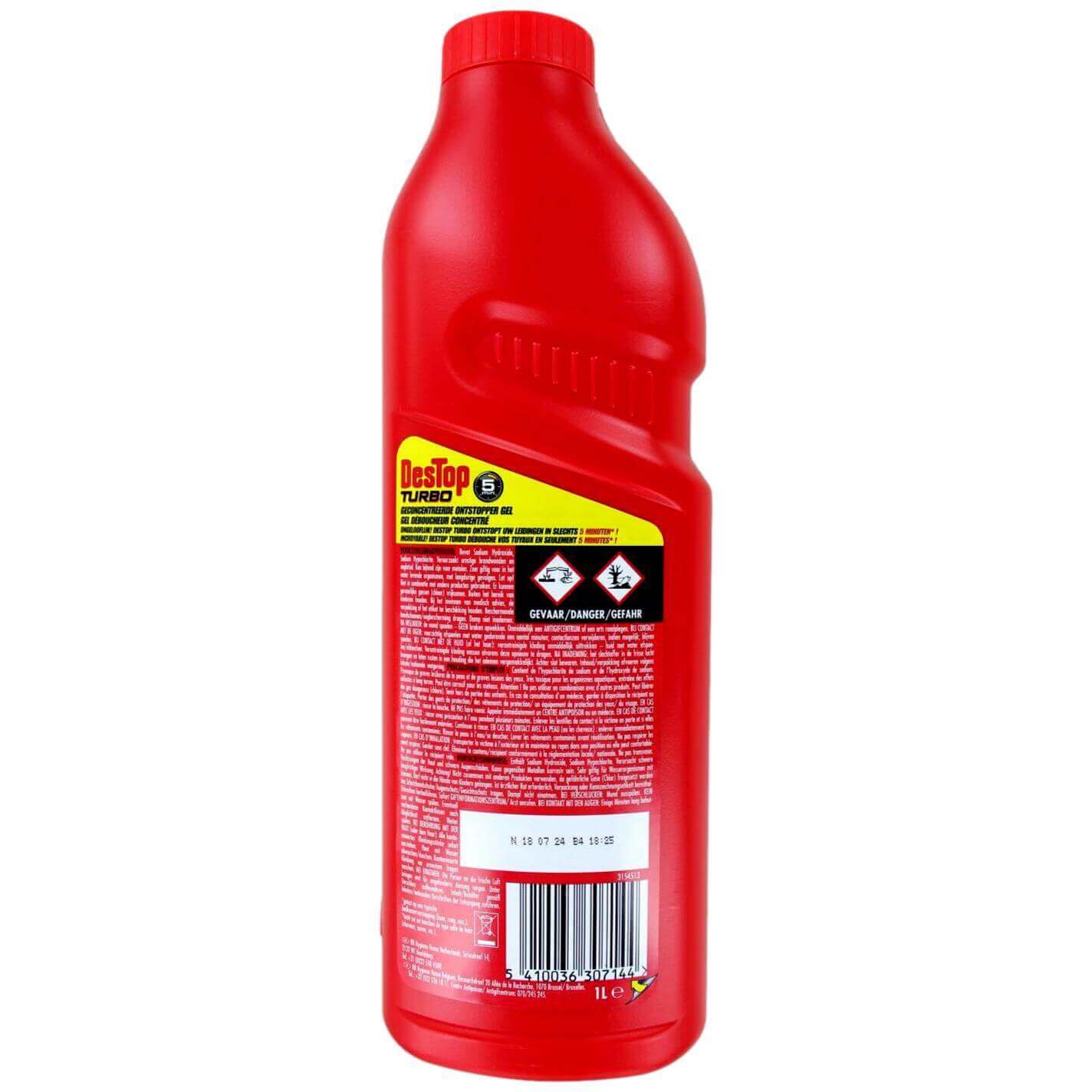 Destop Vloeibare Ontstopper Turbo, 1000 ml, foto 2 van 2