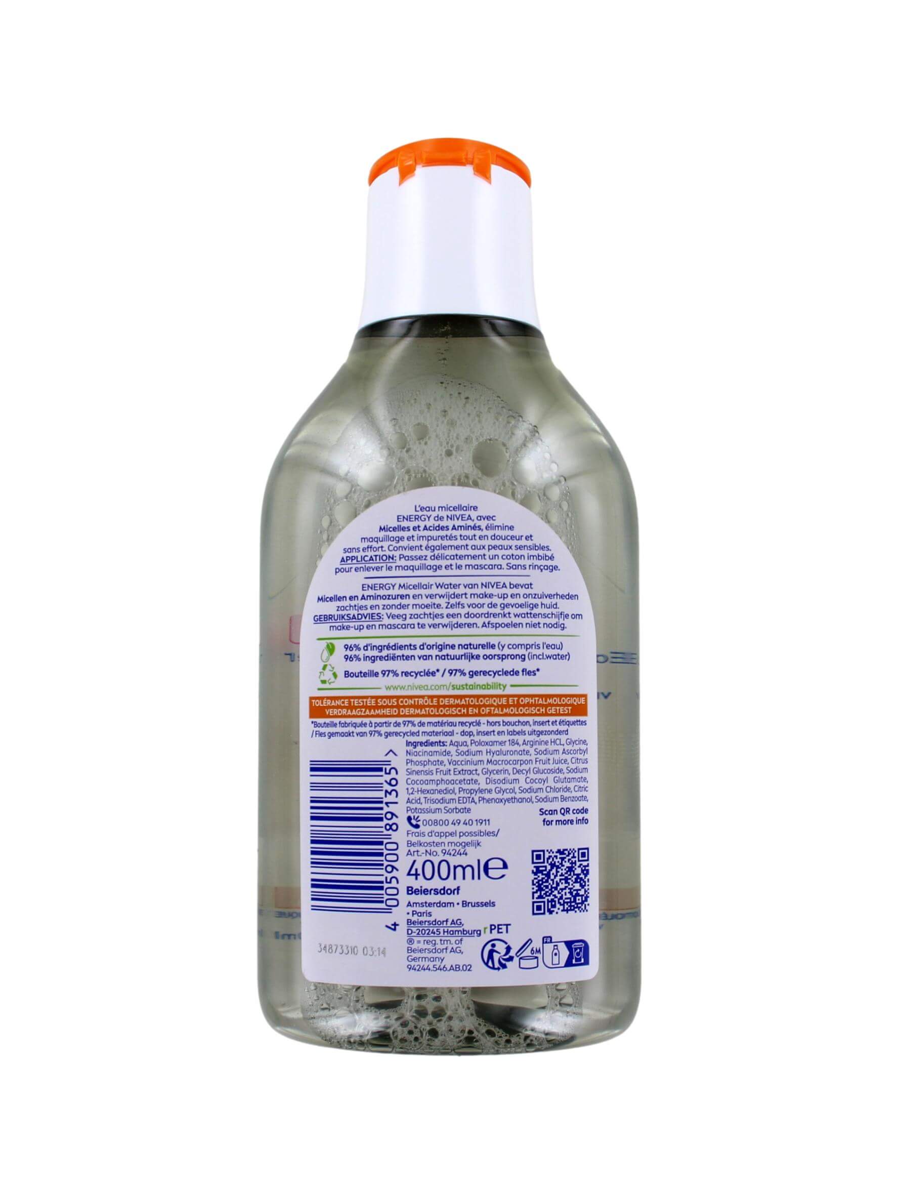 Nivea Micellair Water Energy, 400 ml, foto 2 van 2