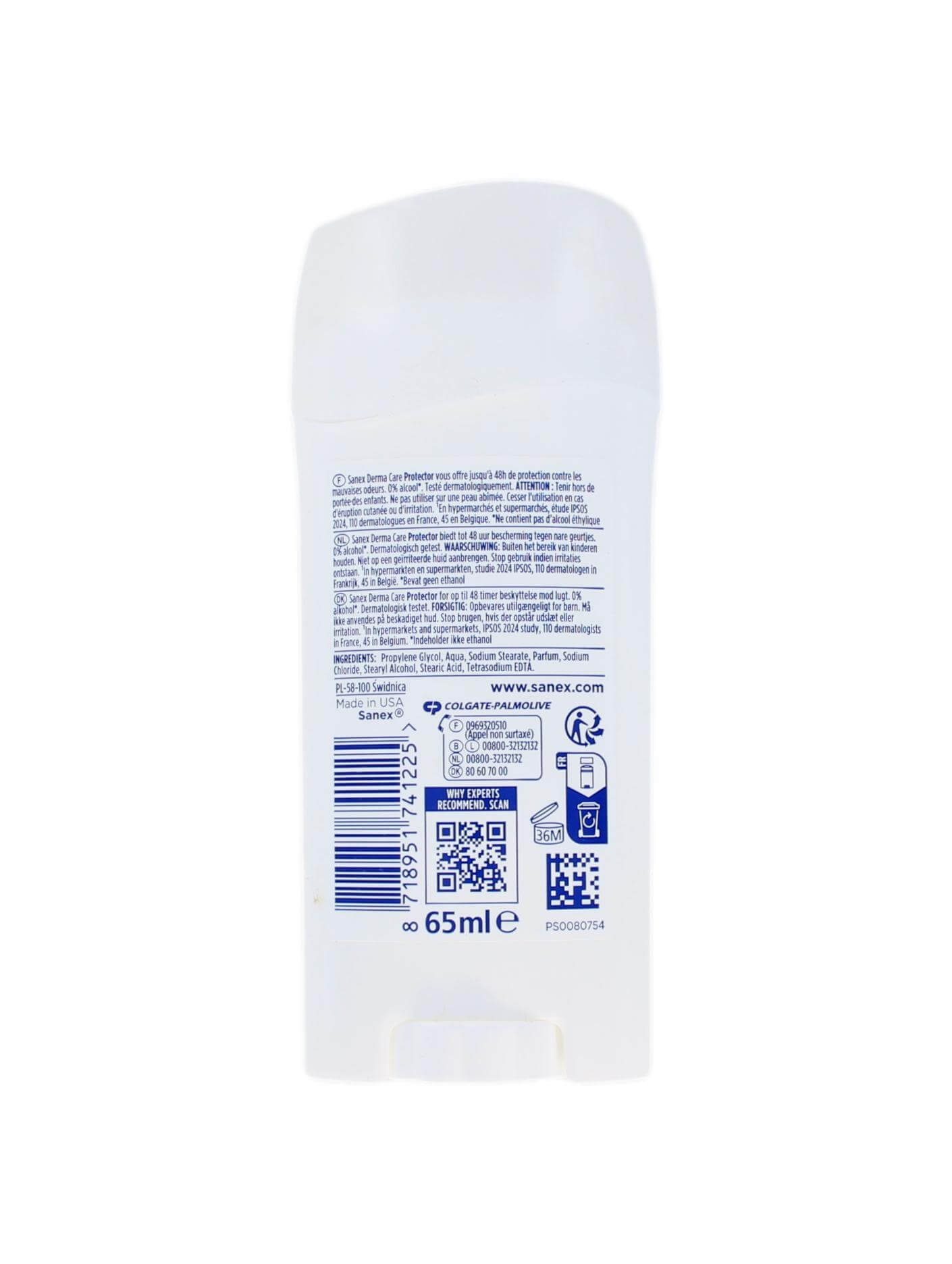 Sanex Deodorant Stick Dermo Protector, 65 ml, foto 2 van 2