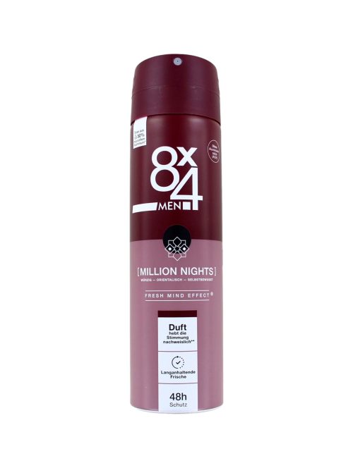 8x4 Deodorant Spray Million Nights, 150 ml