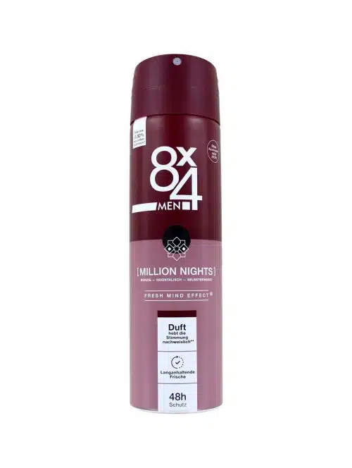 8x4 Deodorant Spray Million Nights, 150 ml
