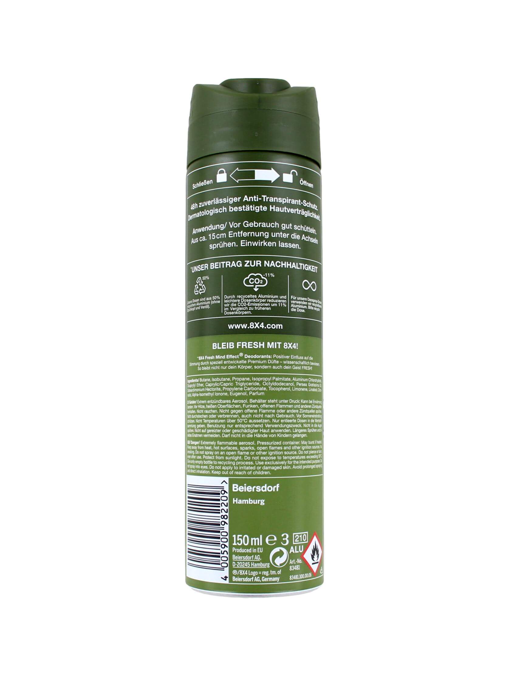 8×4 Men Deodorant Spray Wild Oak, 150 ml, foto 2 van 2