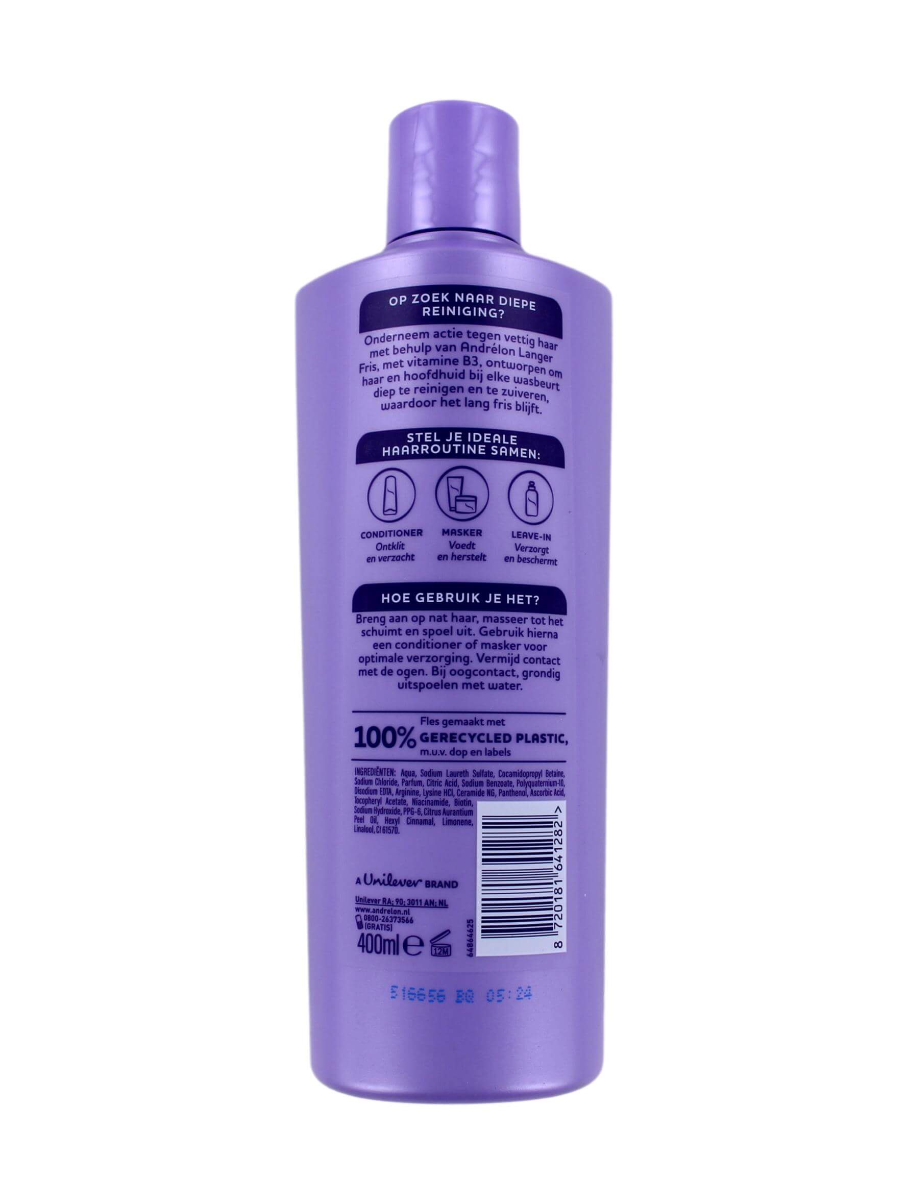 Andrelon Shampoo Langer Fris, 400 ml, foto 2 van 2