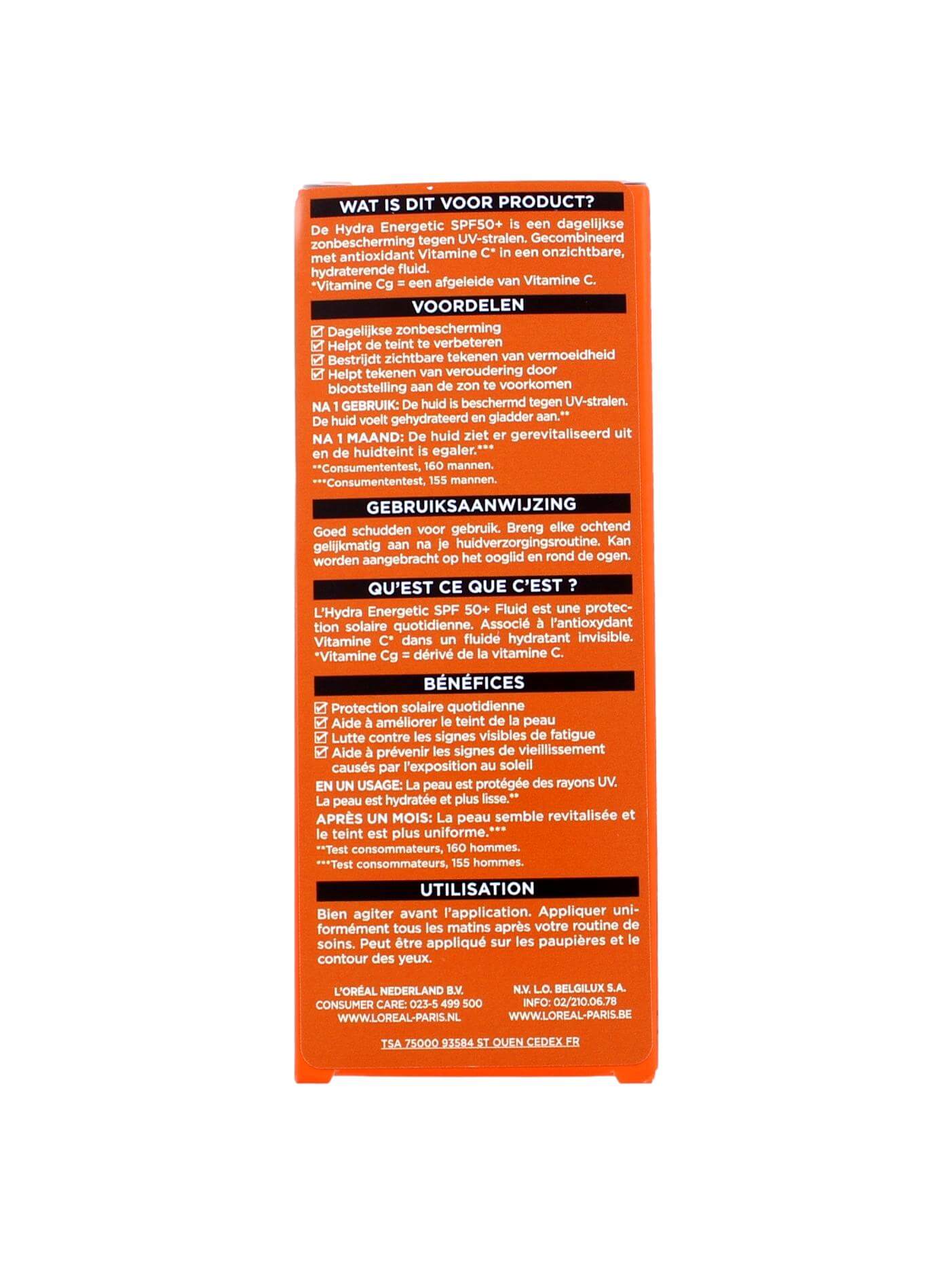 L’Oreal Men Expert Hydra Energetic SPF 50+, 50 ml, foto 2 van 2