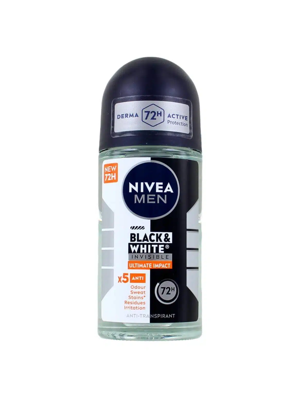Nivea Men Deodorant Roller Invisible Black & White Ultimate Impact, 50 ml