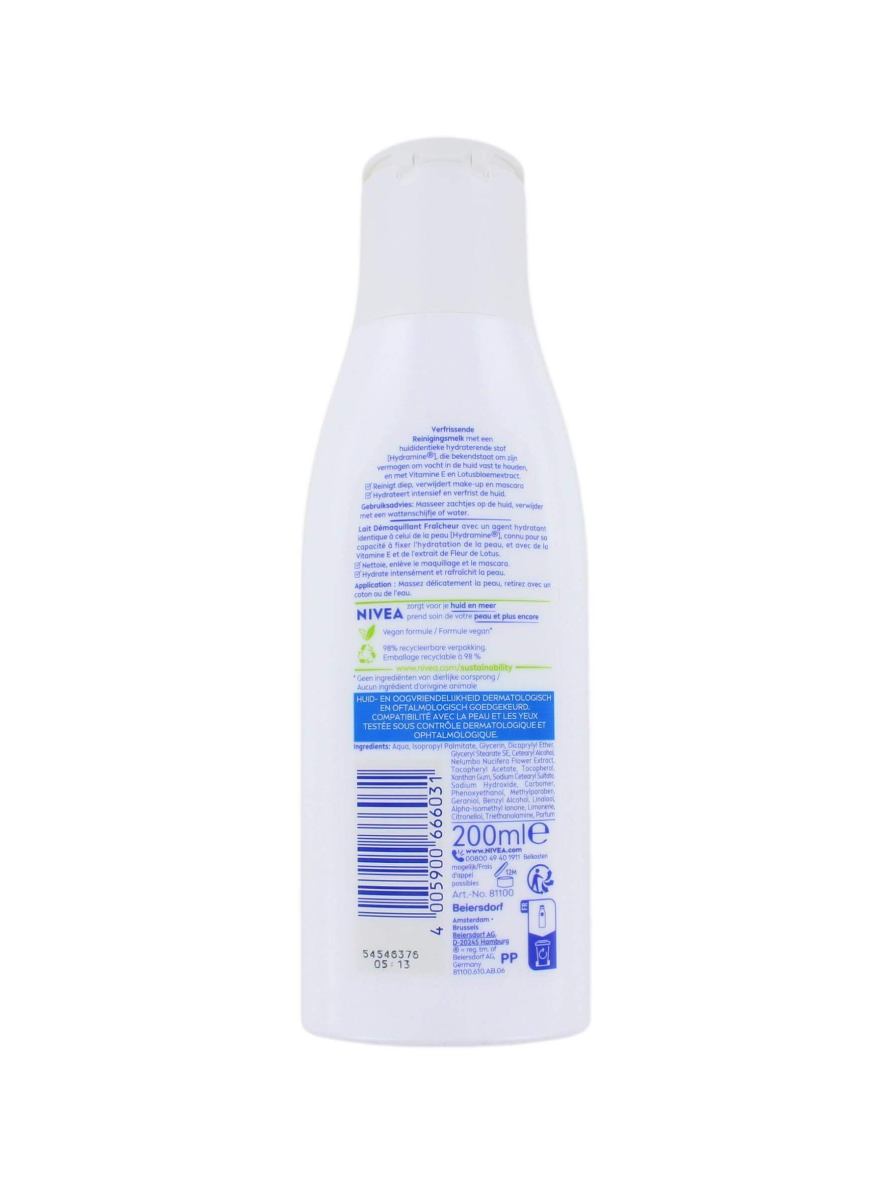 Nivea Reinigingsmelk Voor Normale & Droge Huid, 200 ml, foto 2 van 2