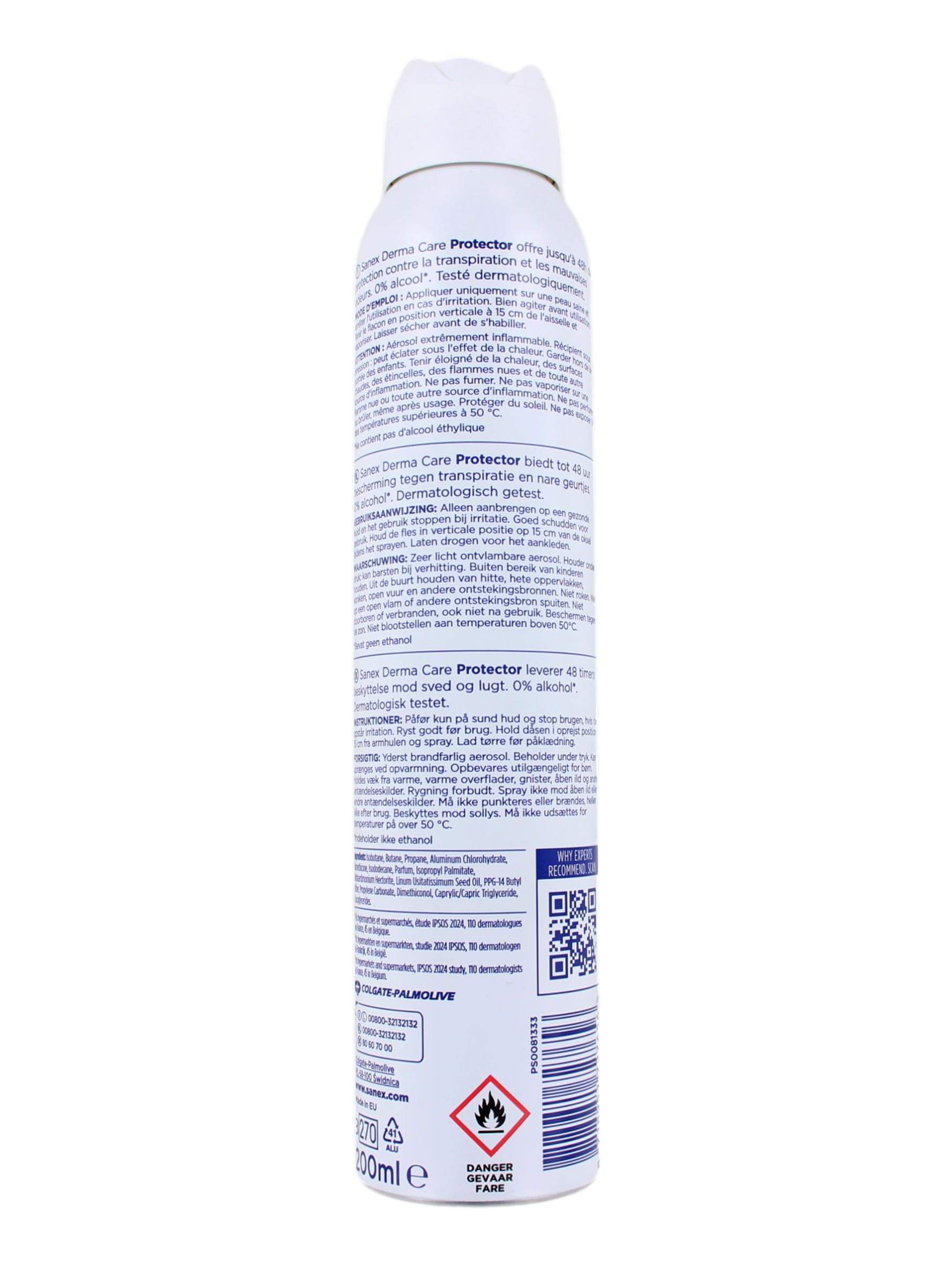 Sanex Deodorant Spray Derma Care Protector, 200 ml, foto 2 van 2