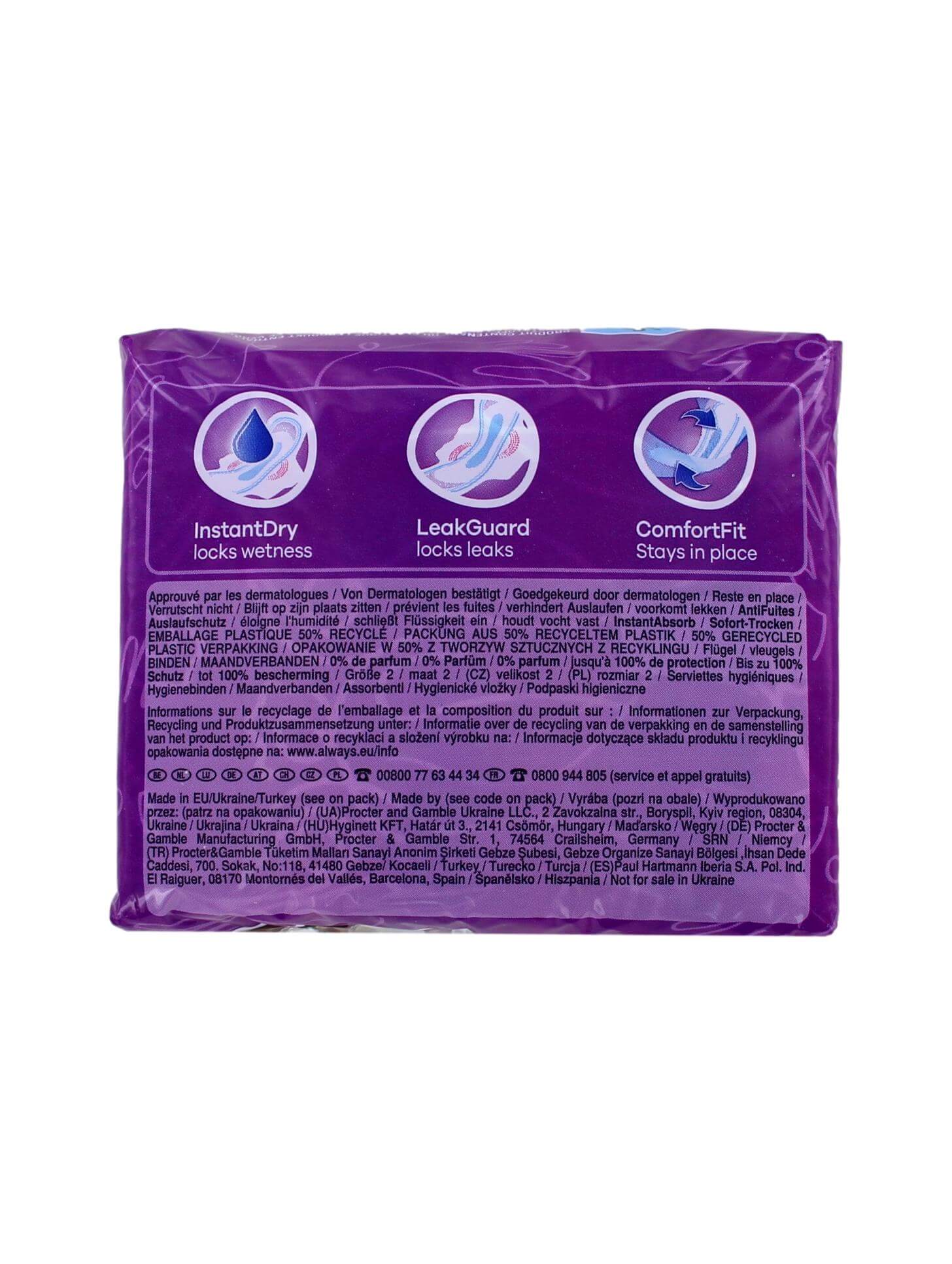 Always Maandverband Free Day Long Met Vleugels Size 2, 8 Stuks