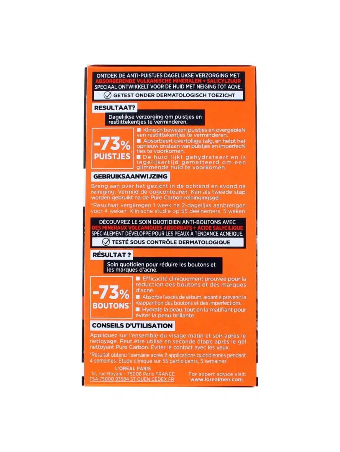 L'Oreal Men Expert Dagcreme Pure Carbon Anti Puistjes, 50 ml