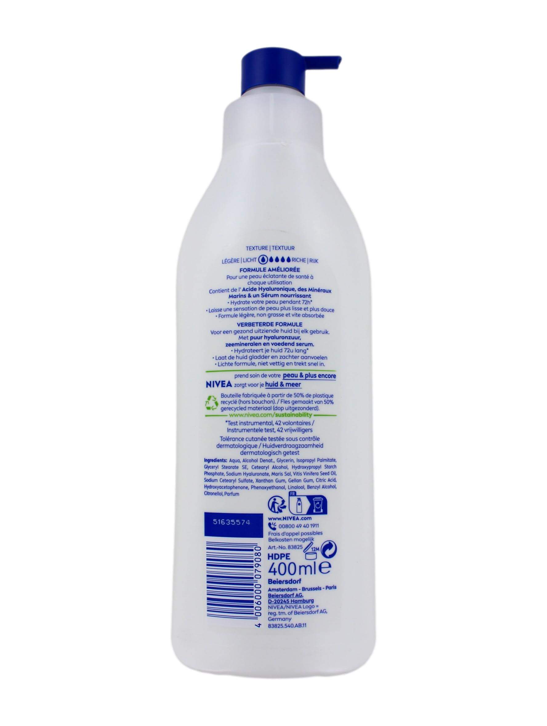 Nivea Bodylotion Express Hydration Met Pomp, 400 ml, foto 2 van 2