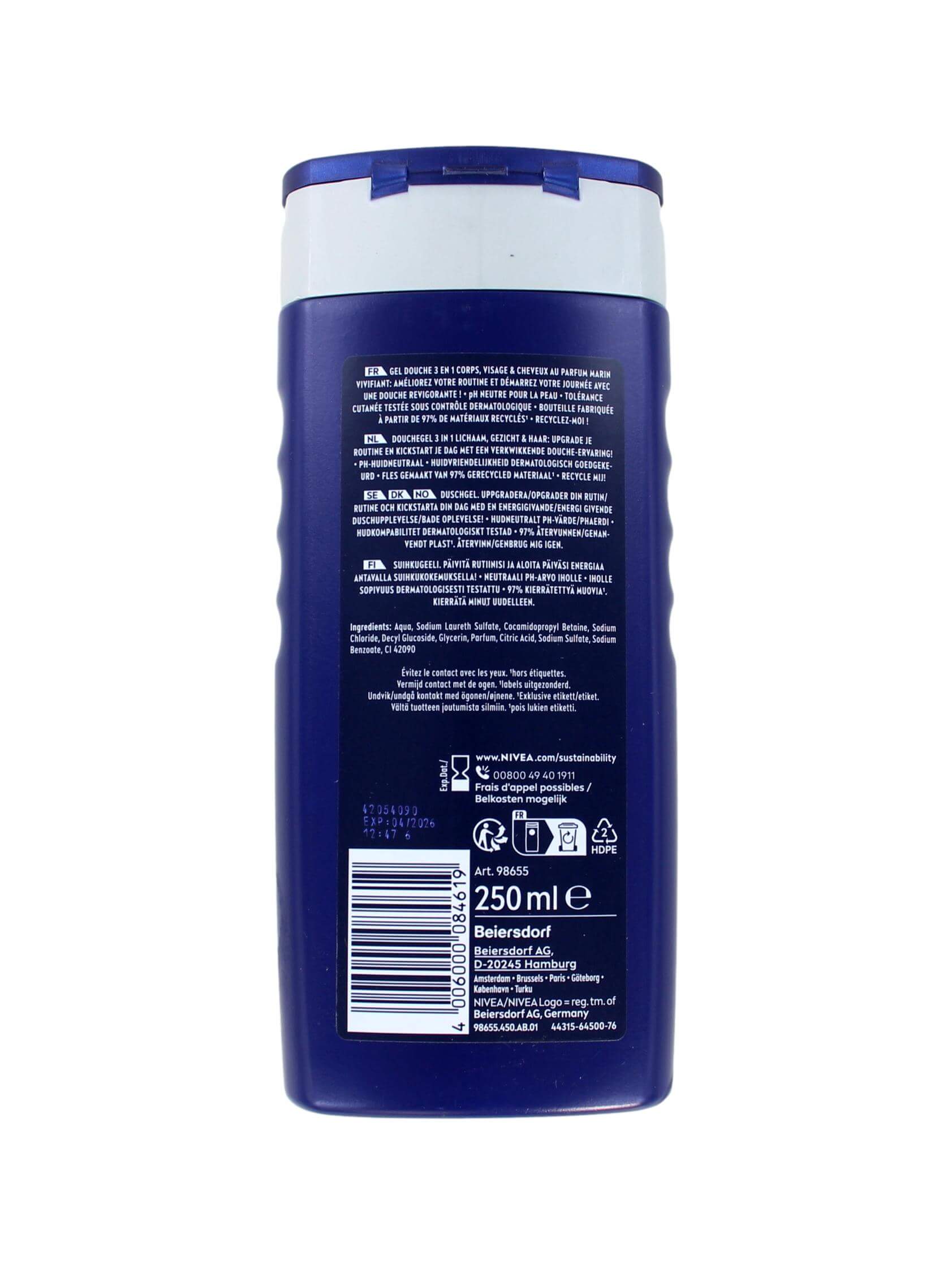 Nivea Men Douchegel Ultra Charge, 250 ml, foto 2 van 2