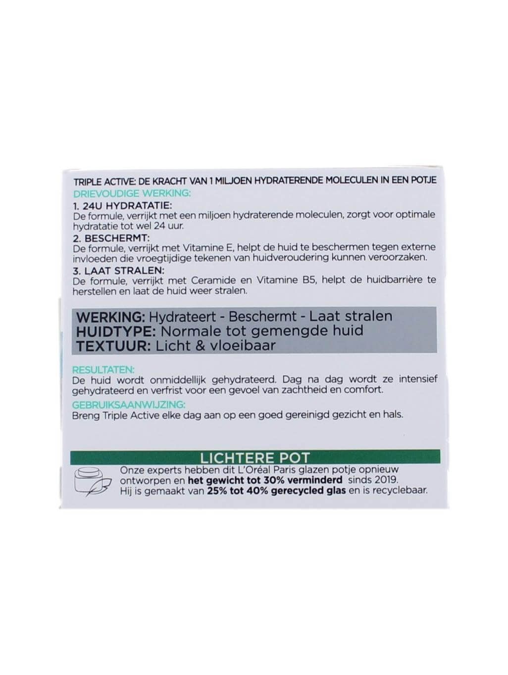 L'Oreal Dagcreme Triple Active Normale tot Gemengde huid, 50 ml