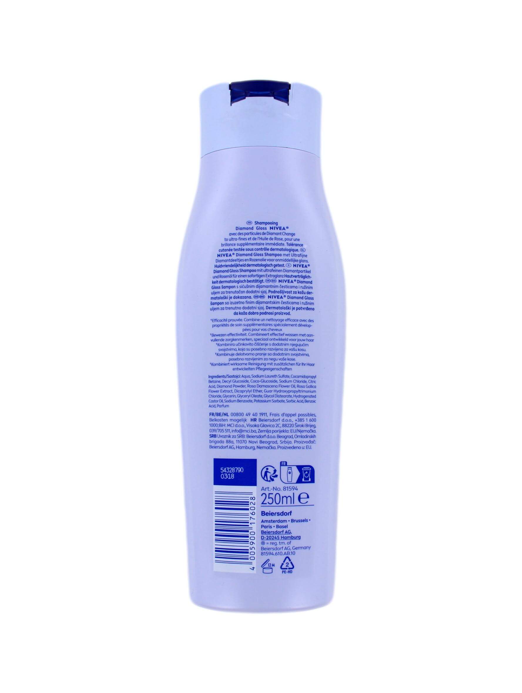 Nivea Shampoo Diamond Gloss, 250 ml, foto 2 van 2