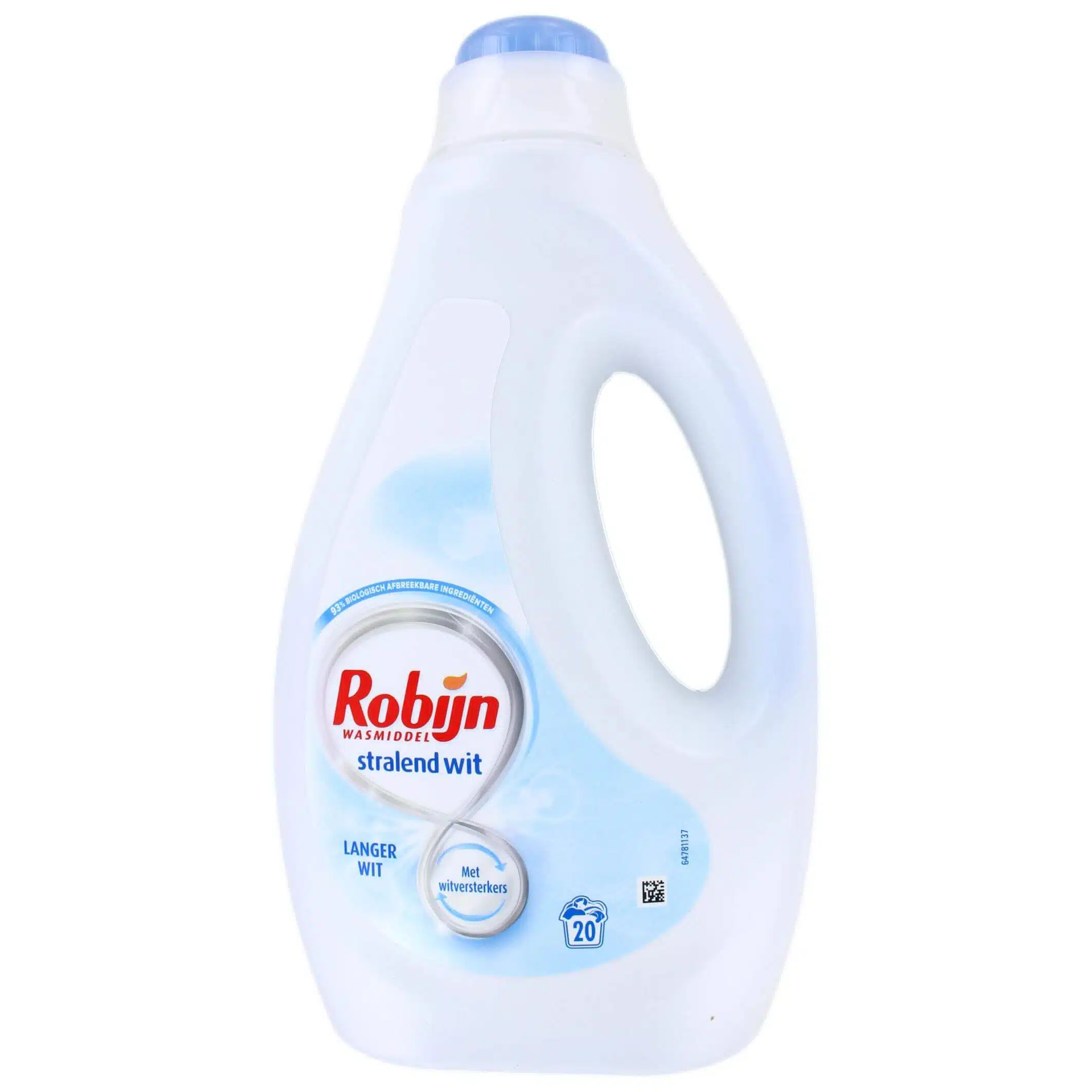 Robijn Vloeibaar Wasmiddel Stralend Wit 20 Wasbeurten, 1000 ml