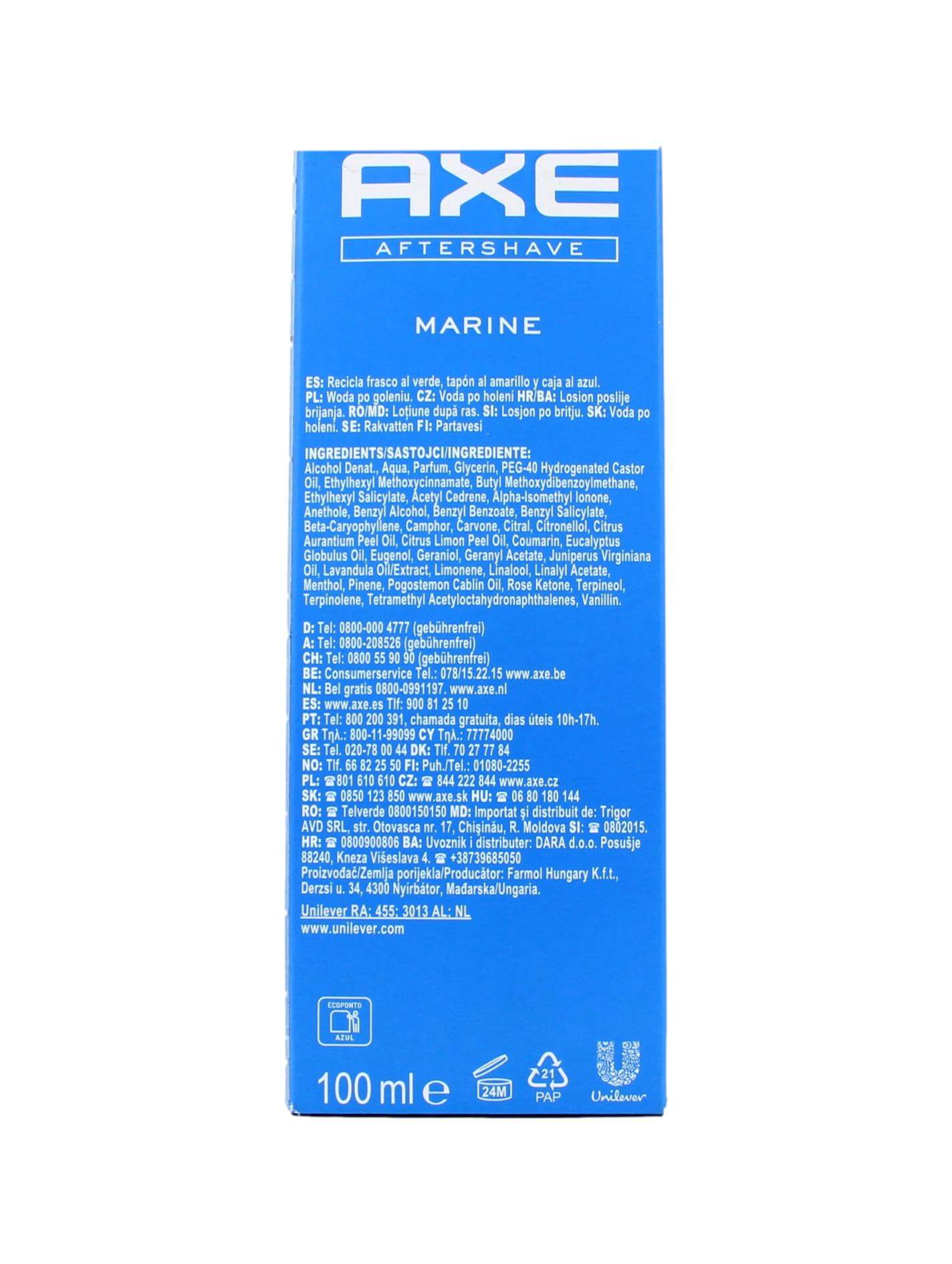 Axe Aftershave Marine, 100 ml, foto 2 van 2