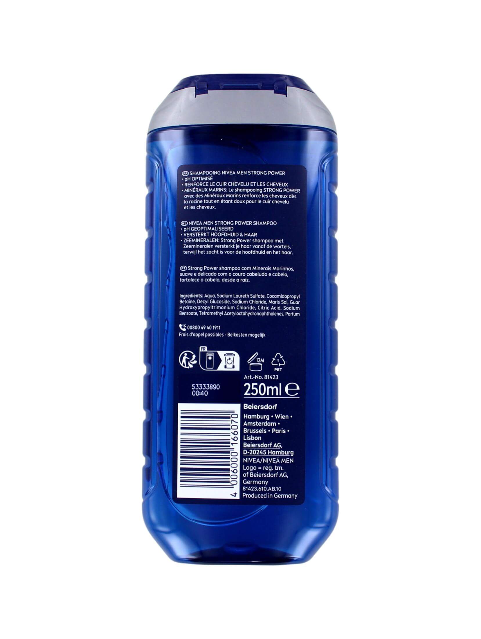 Nivea Men Shampoo Strong Power, 250 ml, foto 2 van 2