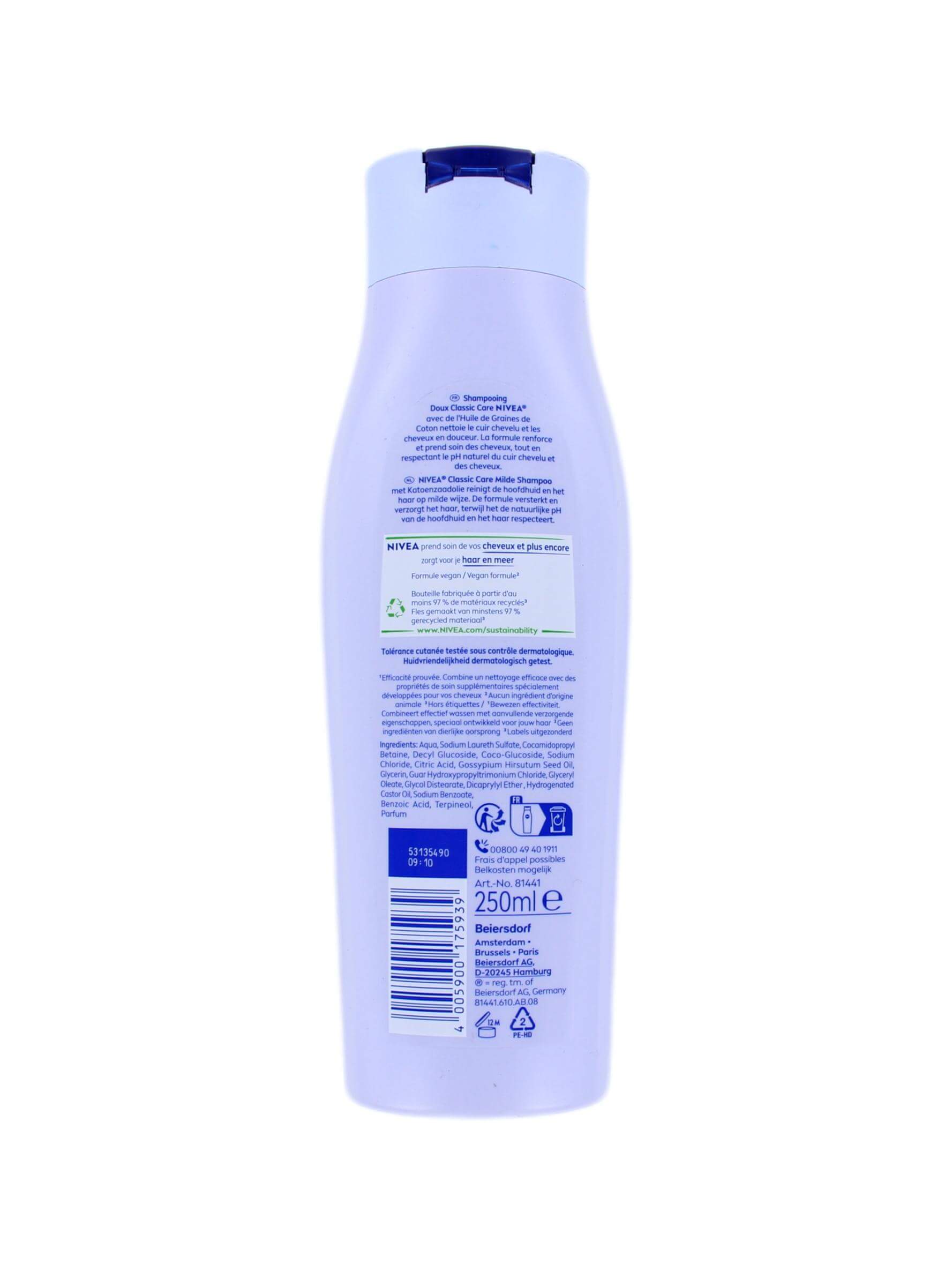 Nivea Shampoo Classic Care, 250 ml, foto 2 van 2