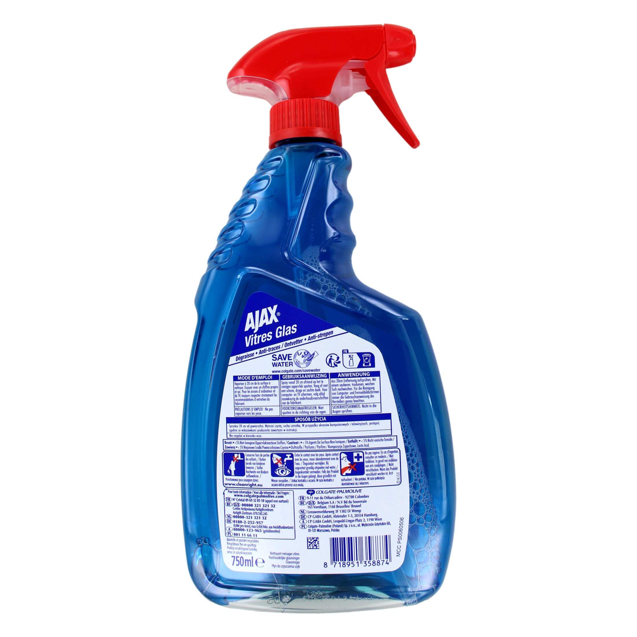 Ajax Glasreiniger Spray, 750 ml, foto 2 van 2