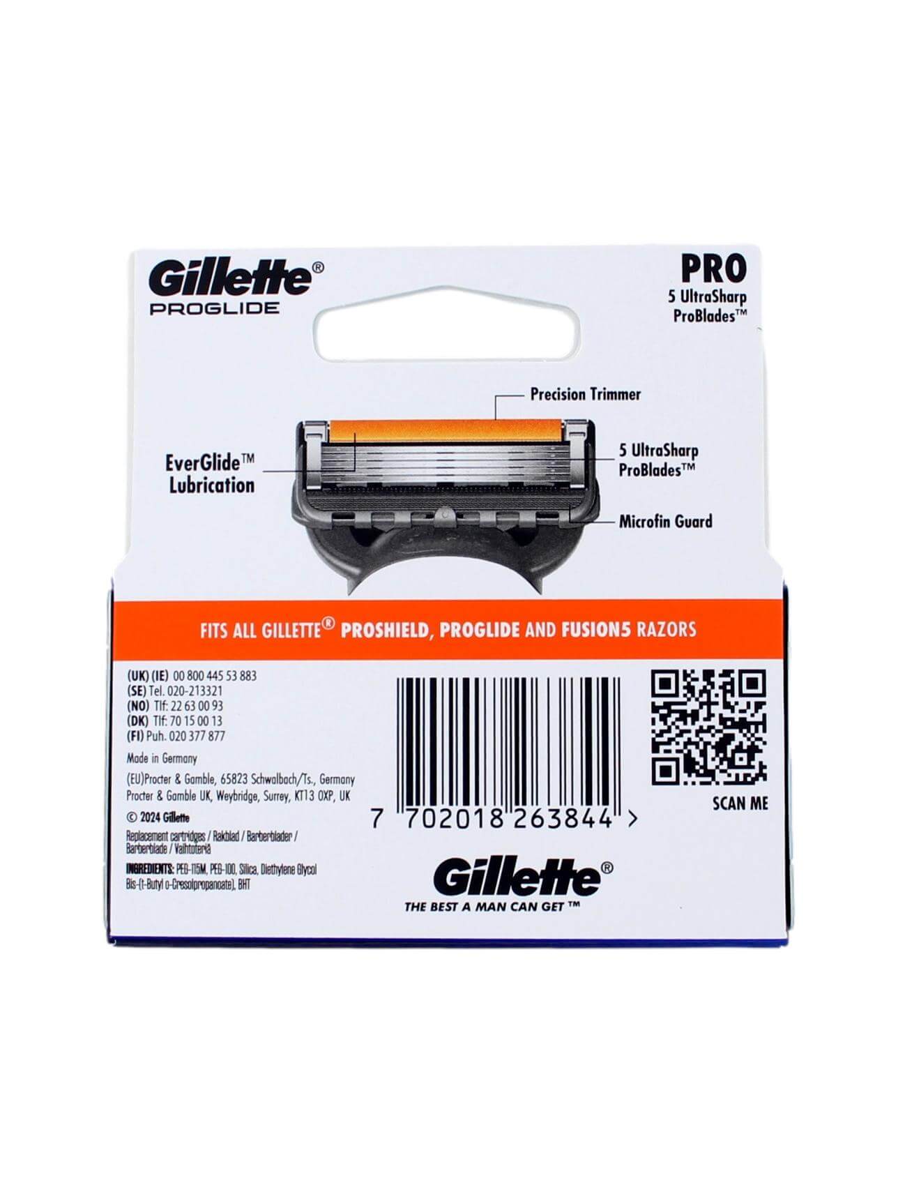 Gillette Scheermesjes Proglide, 4 Stuks, foto 2 van 2