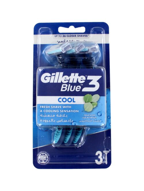 Gillette Wegwerpscheermesjes Blue 3 Cool, 3 Stuks