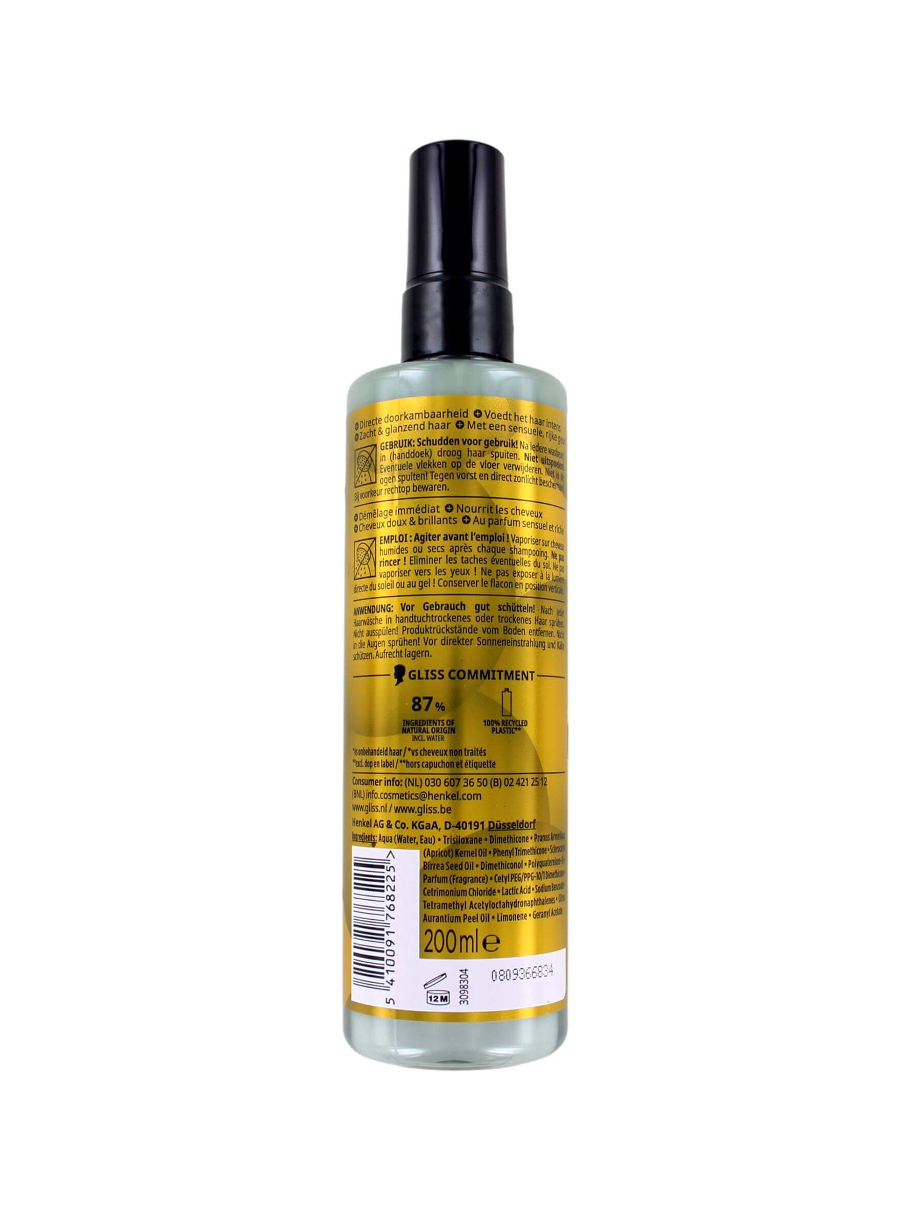 Gliss Kur Anti Klit Spray Oil Nutritive, 200 ml, foto 2 van 2