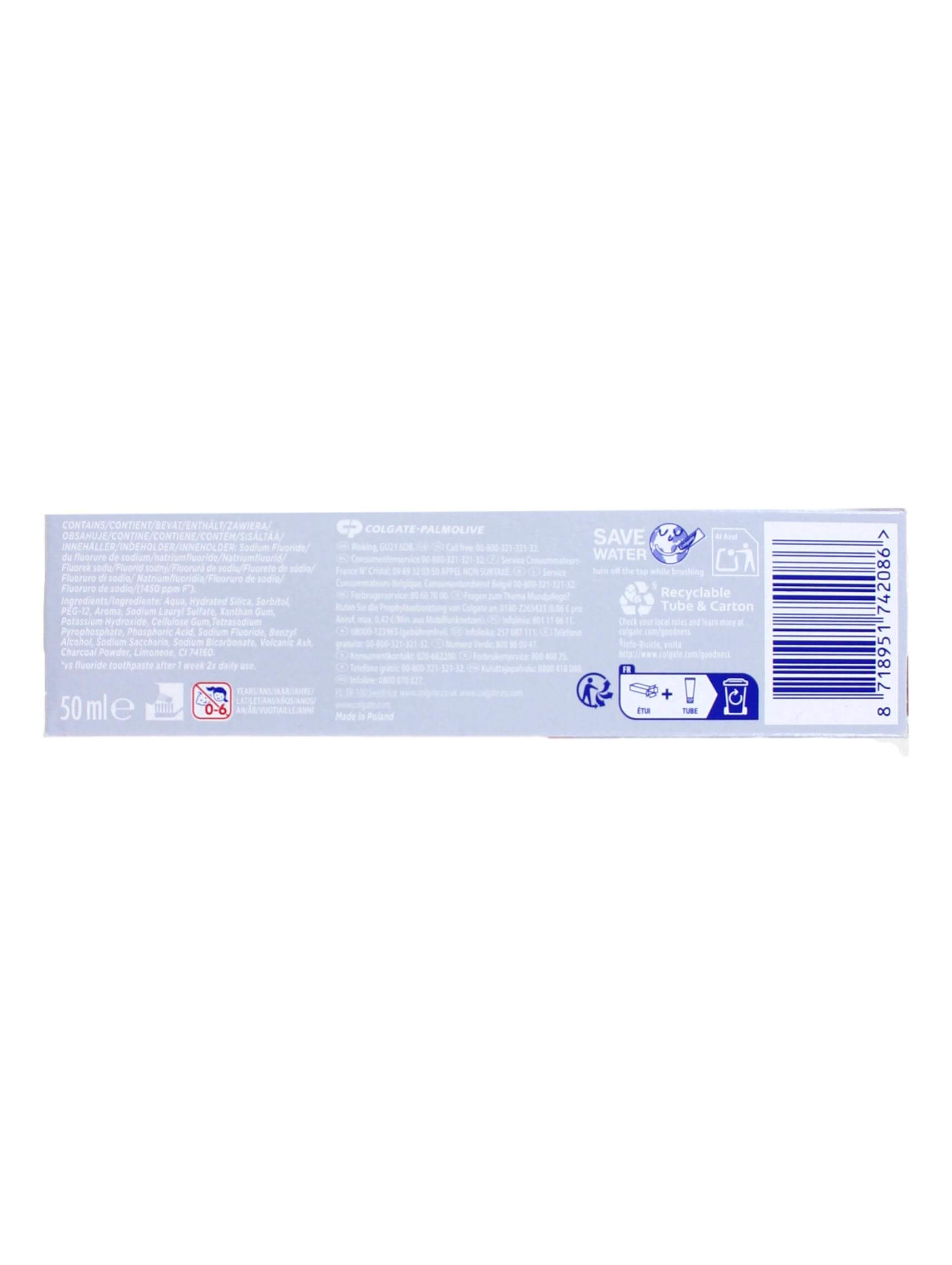Colgate Tandpasta Brilliant White Volcanic Clean, 50 ml, foto 2 van 2