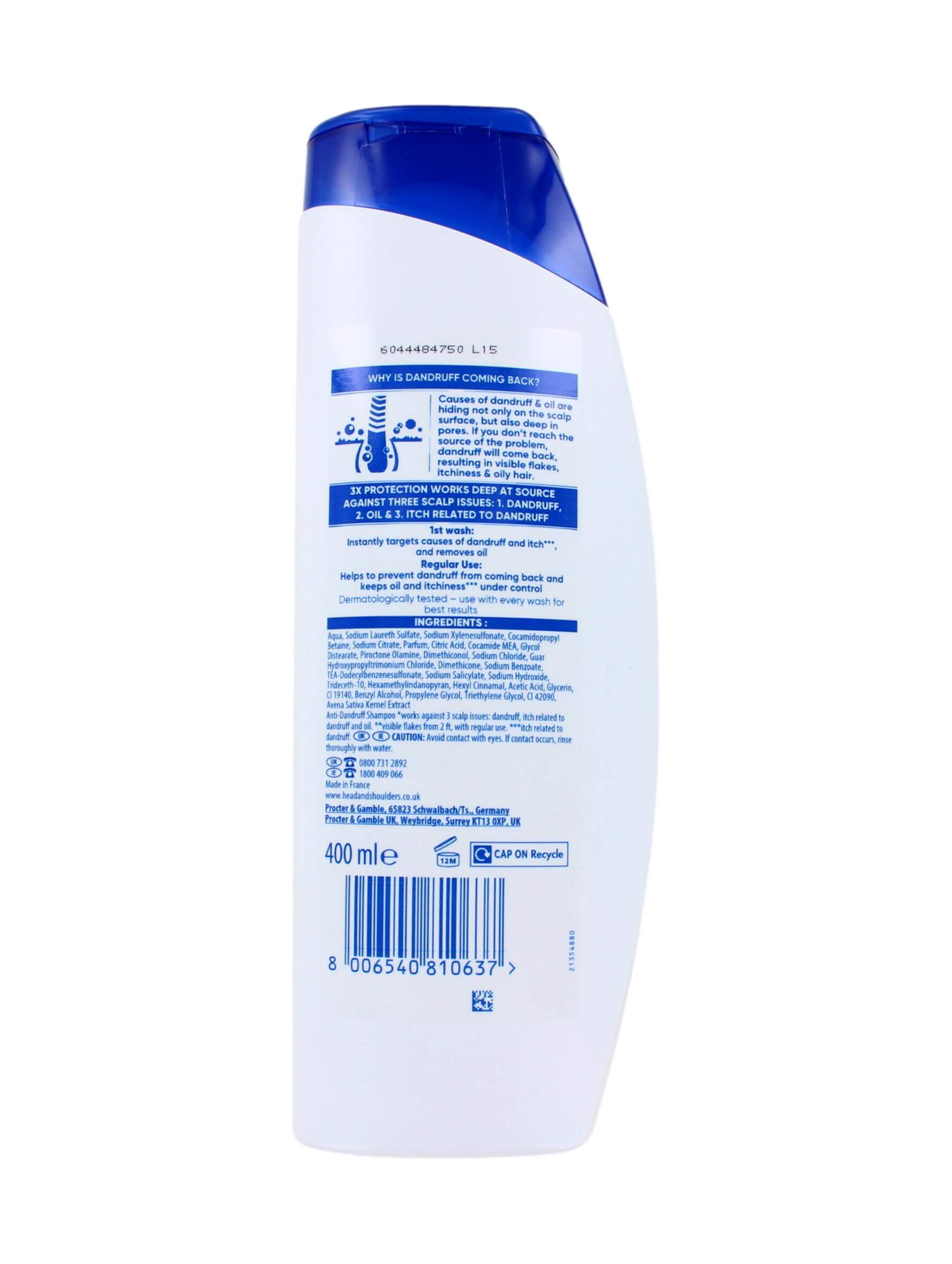Head & Shoulders Shampoo Apple Fresh, 400 ml, foto 2 van 2