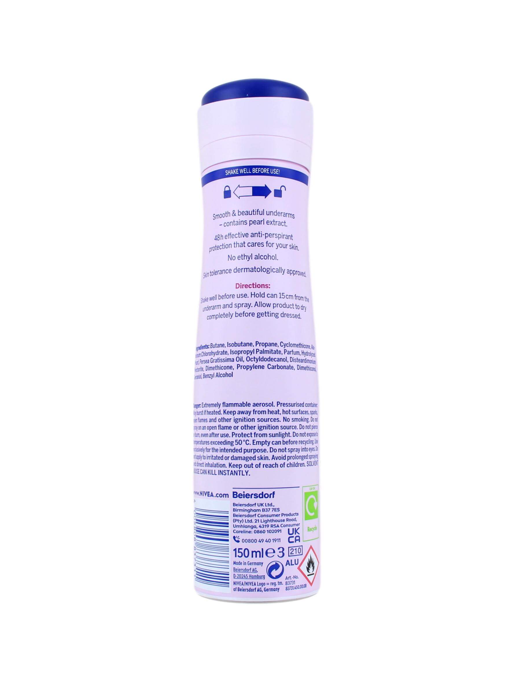 Nivea Deodorant Spray Pearl & Beauty, 150 ml, foto 2 van 2