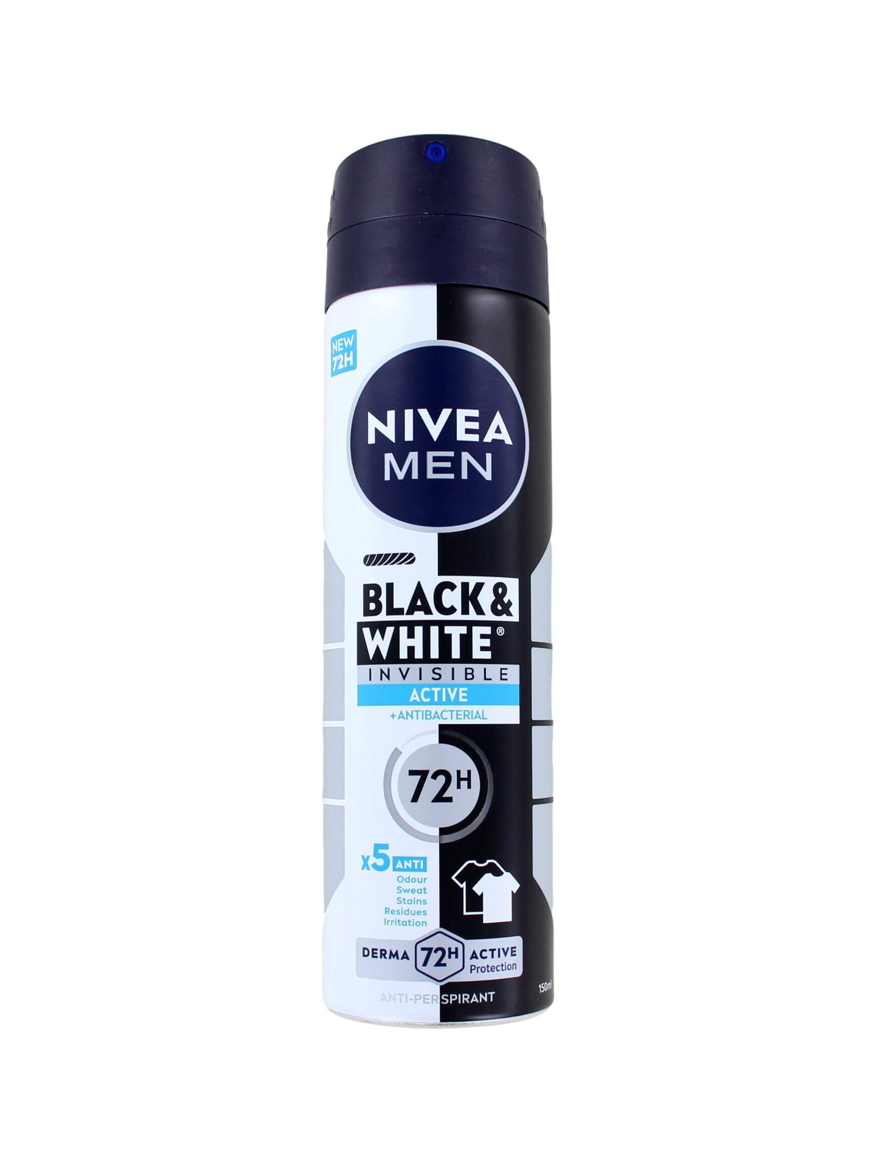 Nivea Men Deodorant Spray Invisible Black & White Fresh, 150 ml