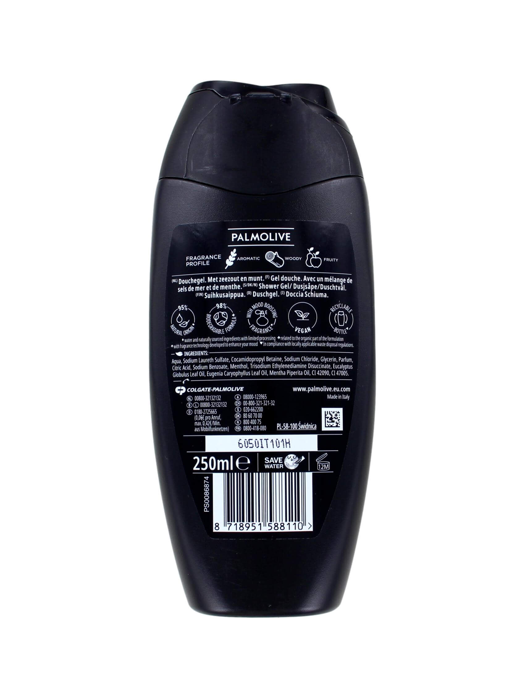 Palmolive Men Douchegel 5in1 Intense Ice Blast, 250 ml, foto 2 van 2