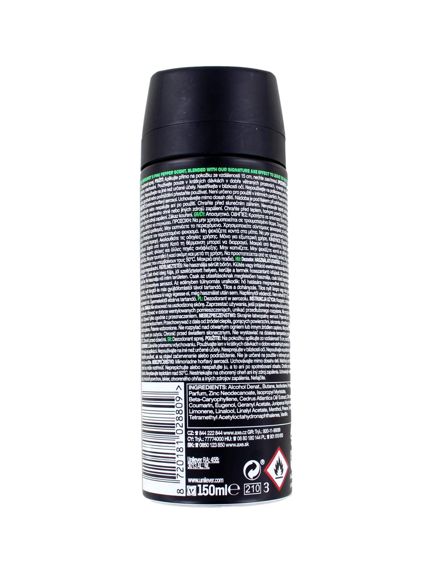 Axe Deodorant Spray Wild Bergamot & Pink Pepper, 150 ml, foto 2 van 2