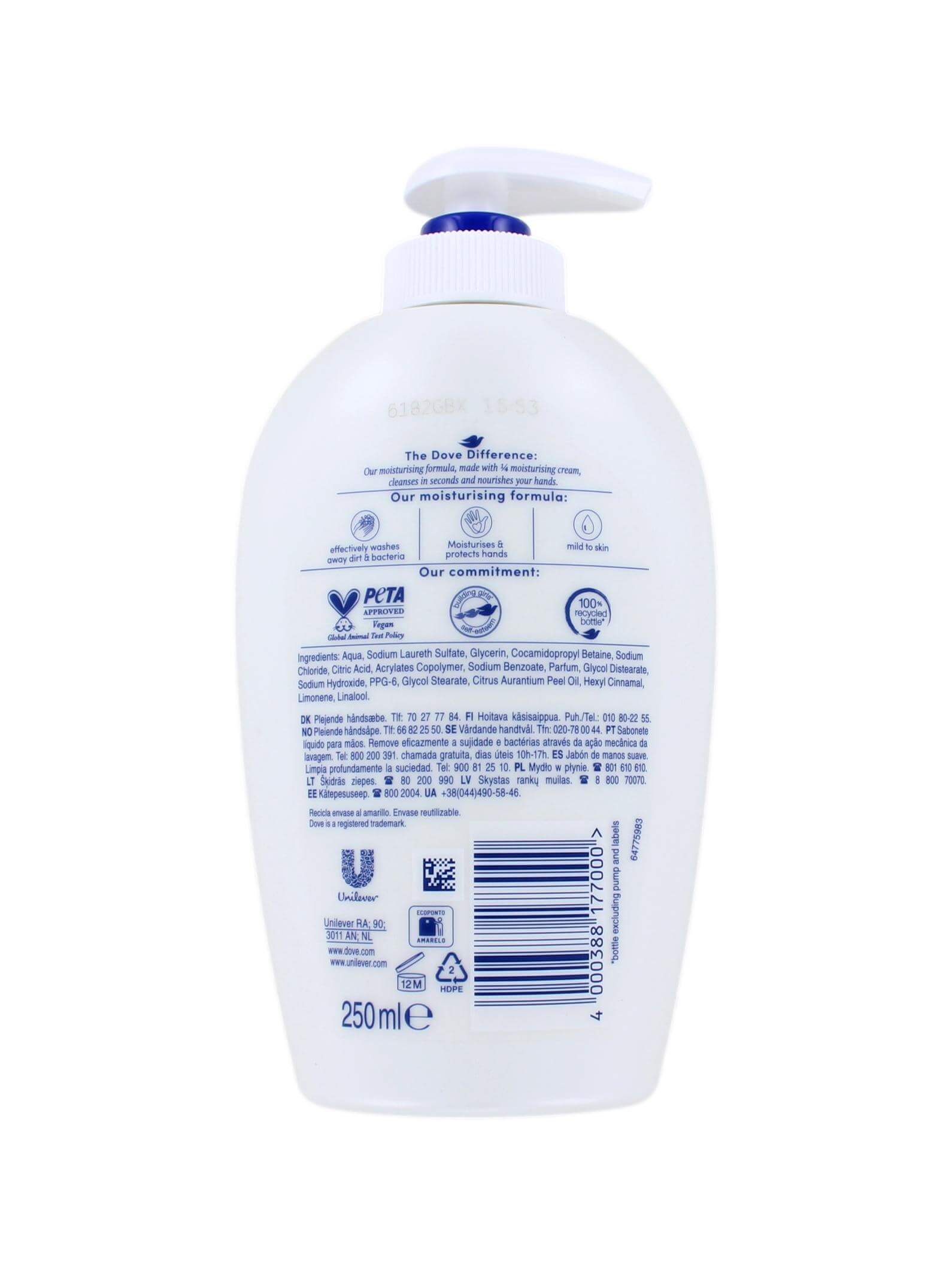 Dove Handzeep Deeply Nourishing, 250 ml, foto 2 van 2