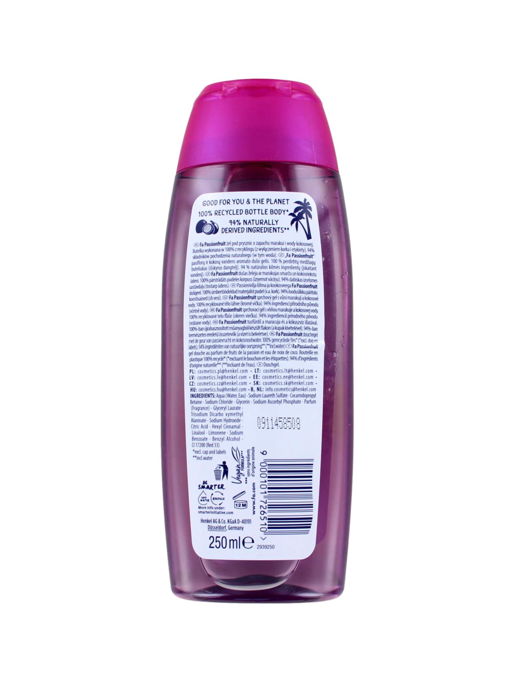Fa Douchegel Passionfruit Feel Refreshed, 250 ml, foto 2 van 2
