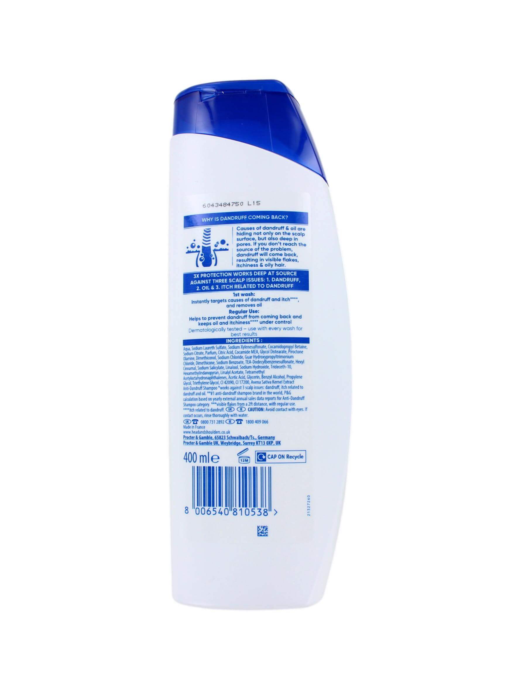 Head & Shoulders Shampoo Classic Clean, 400 ml, foto 2 van 2