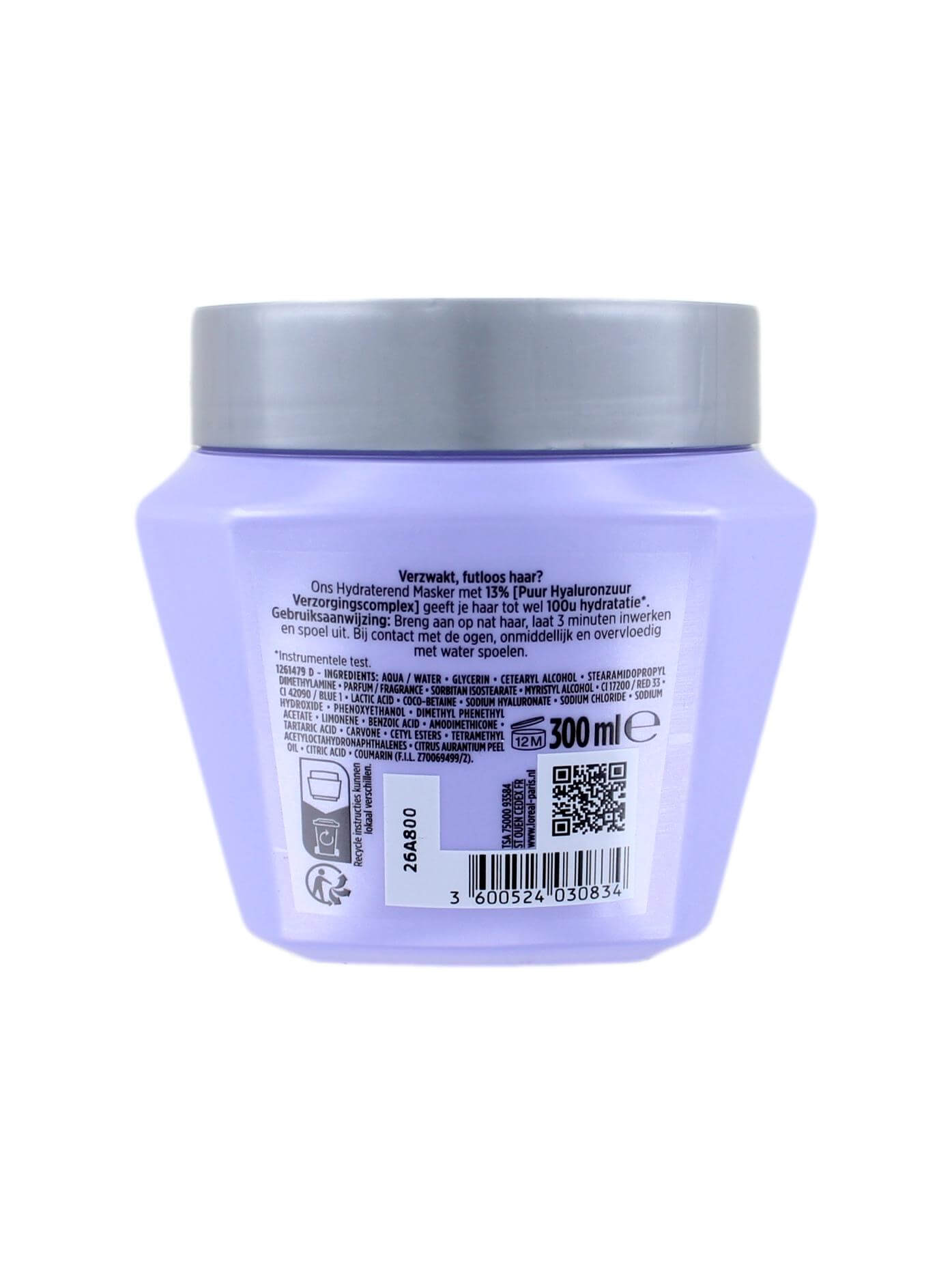 L’Oreal Elvive Haarmasker Hyaluron, 300 ml, foto 2 van 2